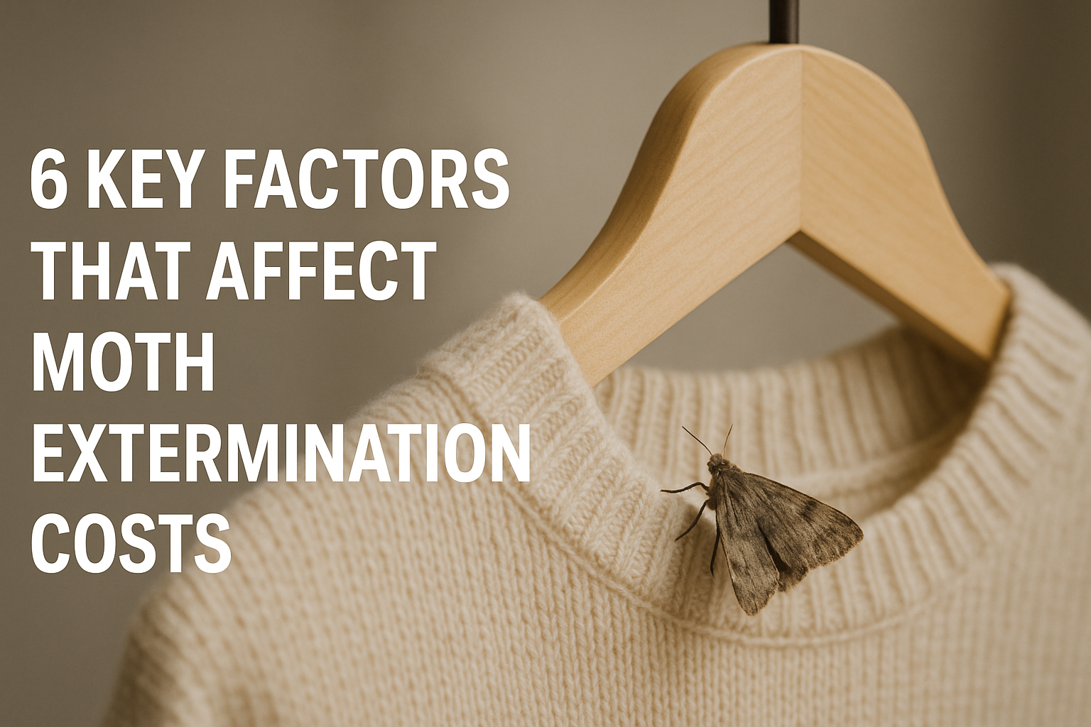6 Key Factors That Affect Moth Extermination Costs